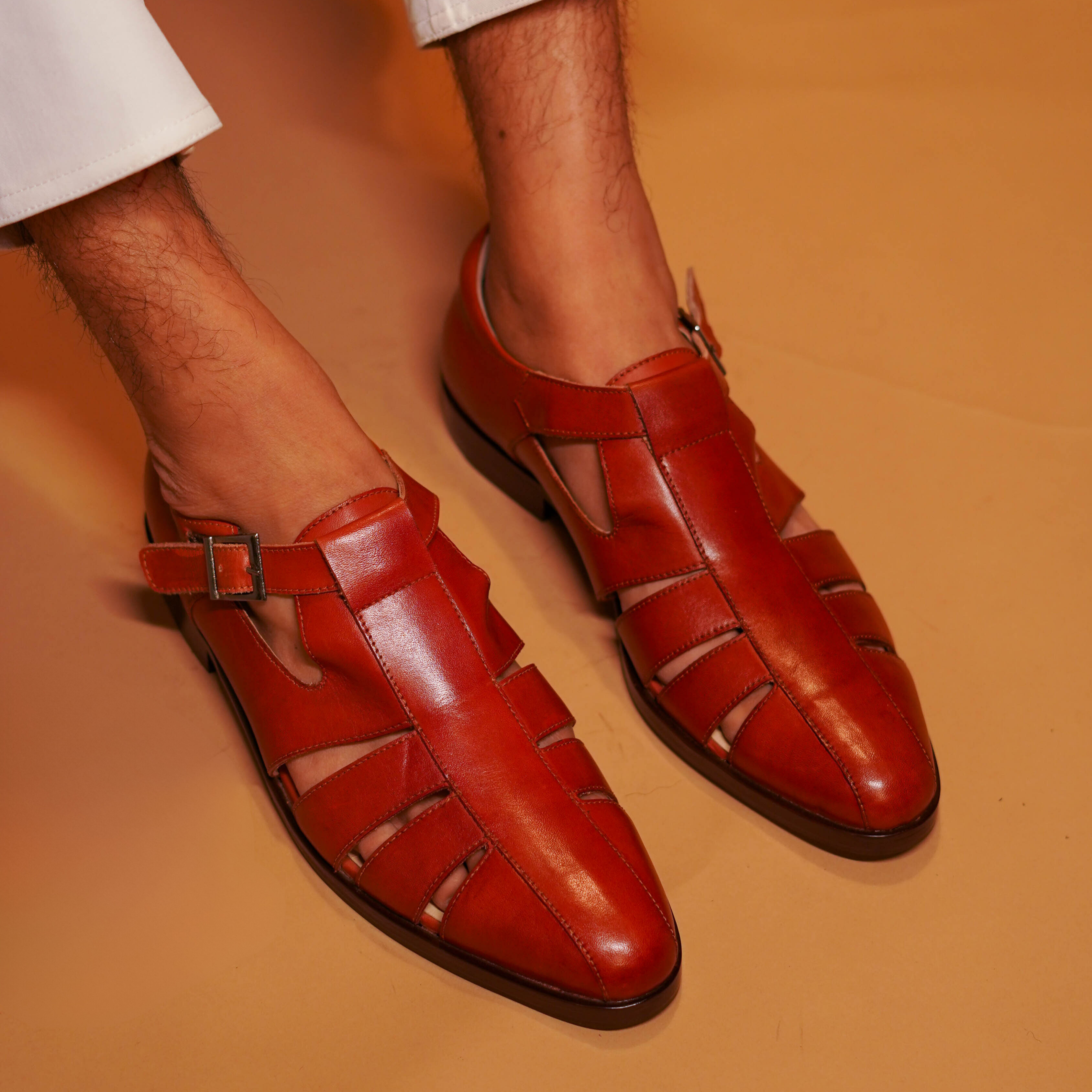 Pesha Caro Tanino | Peshawari Insprired leather Shoe